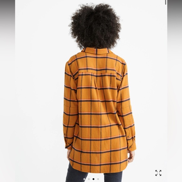 *****SOLD***** Madewell Mustard Plaid Flannel Shirt - Picture 7 of 7